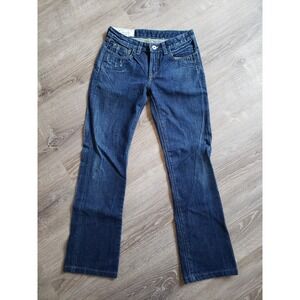 Loomstate 100% Organic Cotton Women's 26 Ethos Jeans Medium Wash Blue Ozone USA